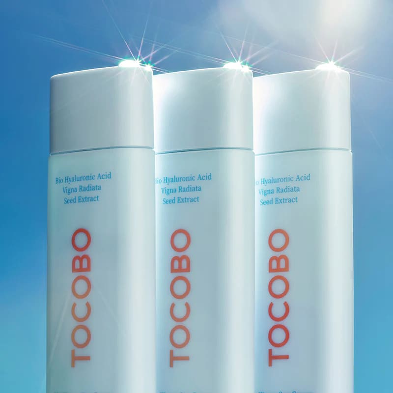 TOCOBO Bio Watery Sun Cream SPF50+ PA++++ achter elkaar